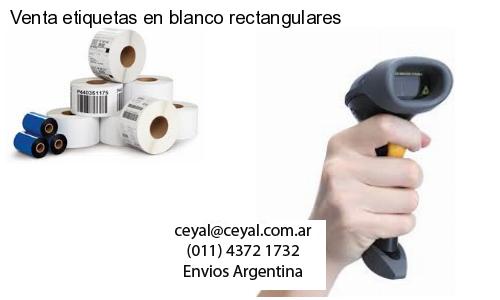 Venta etiquetas en blanco rectangulares