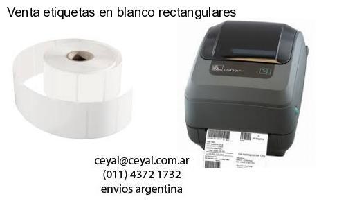 Venta etiquetas en blanco rectangulares