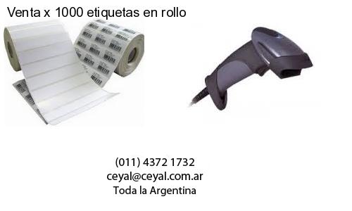Venta x 1000 etiquetas en rollo