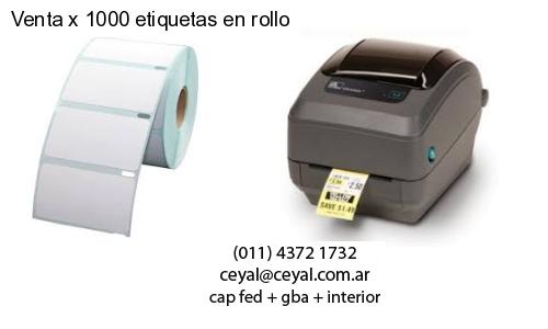 Venta x 1000 etiquetas en rollo