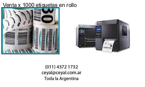 Venta x 1000 etiquetas en rollo