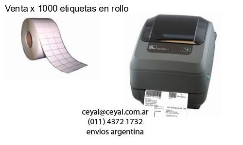 Venta x 1000 etiquetas en rollo