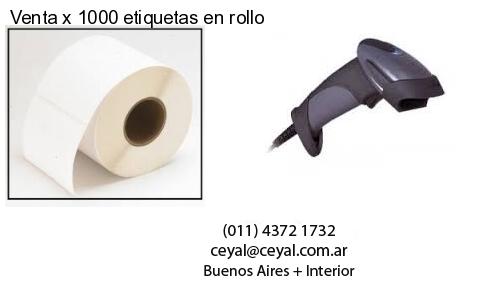 Venta x 1000 etiquetas en rollo