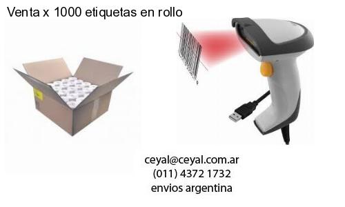 Venta x 1000 etiquetas en rollo