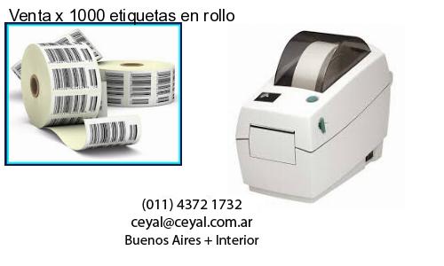 Venta x 1000 etiquetas en rollo