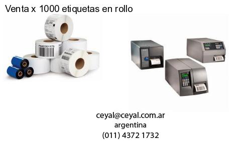 Venta x 1000 etiquetas en rollo