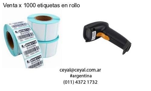 Venta x 1000 etiquetas en rollo