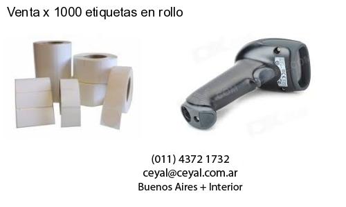 Venta x 1000 etiquetas en rollo
