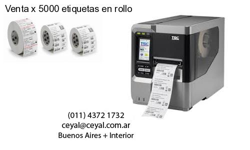 Venta x 5000 etiquetas en rollo