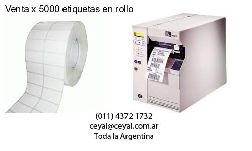 Venta x 5000 etiquetas en rollo