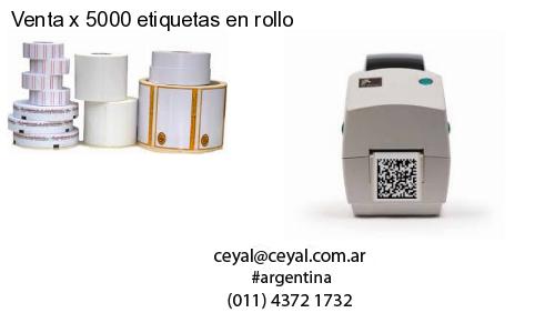 Venta x 5000 etiquetas en rollo