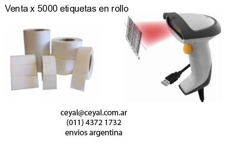 Venta x 5000 etiquetas en rollo