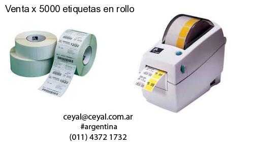 Venta x 5000 etiquetas en rollo