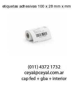 etiquetas adhesivas 100 x 28 mm x mm