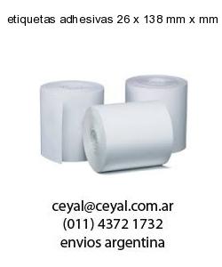 etiquetas adhesivas 26 x 138 mm x mm