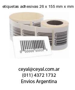 etiquetas adhesivas 26 x 155 mm x mm