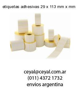 etiquetas adhesivas 29 x 113 mm x mm