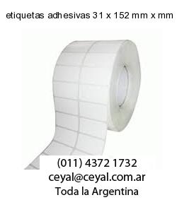 etiquetas adhesivas 31 x 152 mm x mm