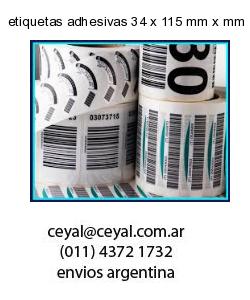 etiquetas adhesivas 34 x 115 mm x mm
