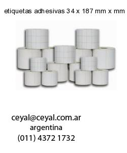 etiquetas adhesivas 34 x 187 mm x mm
