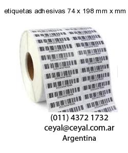 etiquetas adhesivas 74 x 198 mm x mm