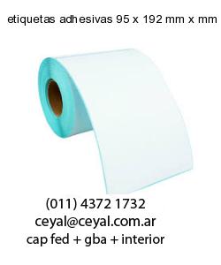 etiquetas adhesivas 95 x 192 mm x mm