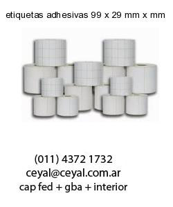 etiquetas adhesivas 99 x 29 mm x mm