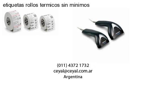 etiquetas rollos termicos sin minimos