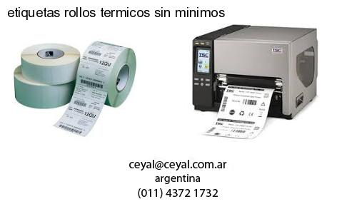 etiquetas rollos termicos sin minimos