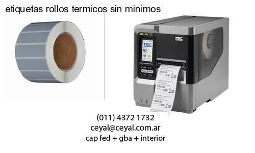 etiquetas rollos termicos sin minimos