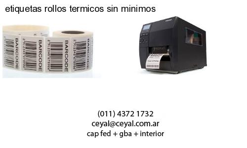 etiquetas rollos termicos sin minimos