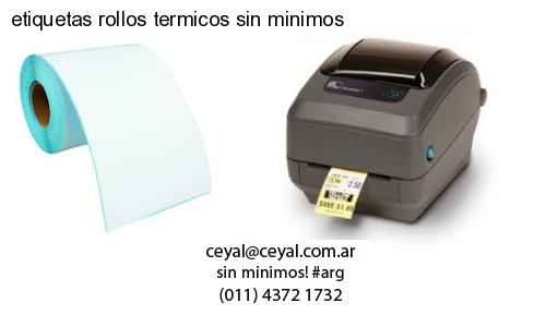 etiquetas rollos termicos sin minimos
