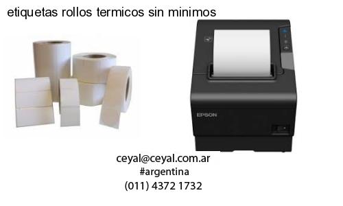 etiquetas rollos termicos sin minimos