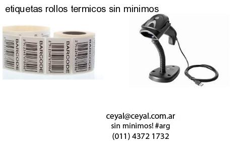 etiquetas rollos termicos sin minimos