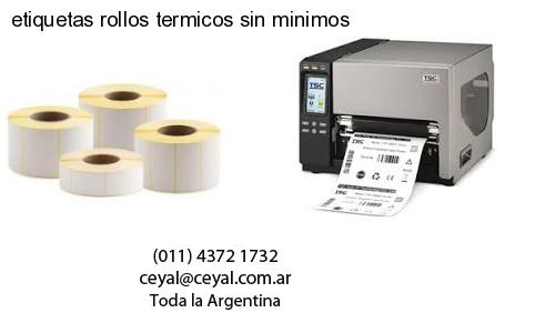 etiquetas rollos termicos sin minimos