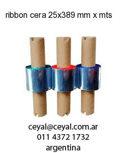 ribbon cera 25x389 mm x mts