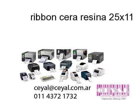 ribbon cera resina 25x112 mm x mts