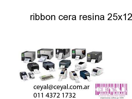 ribbon cera resina 25x129 mm x mts