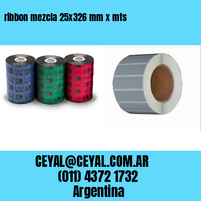 ribbon mezcla 25x326 mm x mts