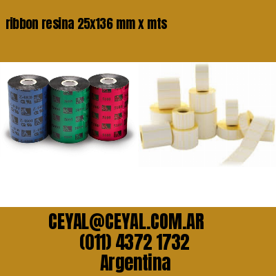 ribbon resina 25×136 mm x mts