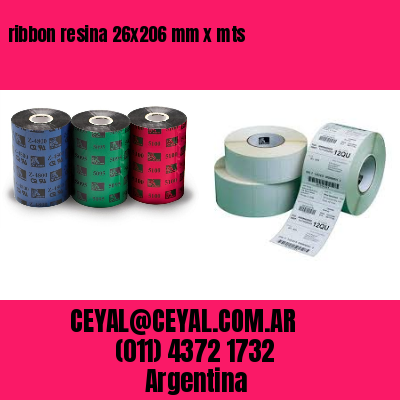 ribbon resina 26×206 mm x mts