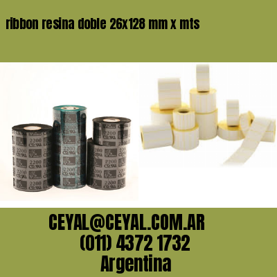 ribbon resina doble 26×128 mm x mts