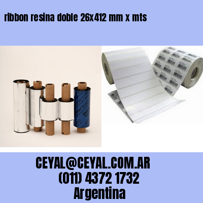 ribbon resina doble 26×412 mm x mts