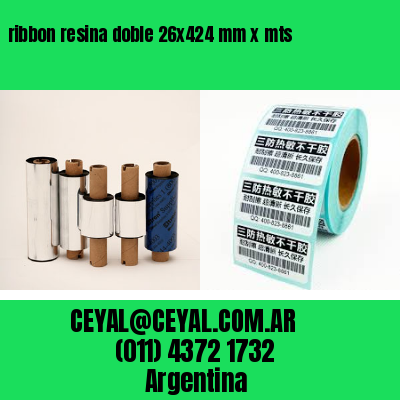ribbon resina doble 26×424 mm x mts