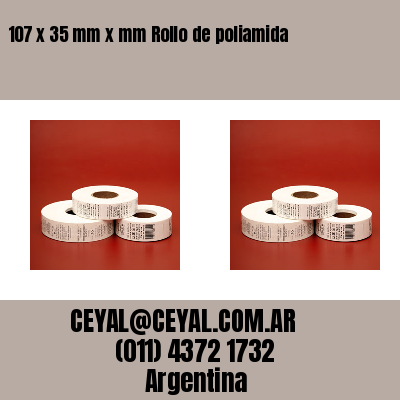 107 x 35 mm x mm Rollo de poliamida