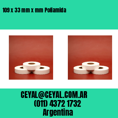 109 x 33 mm x mm Poliamida