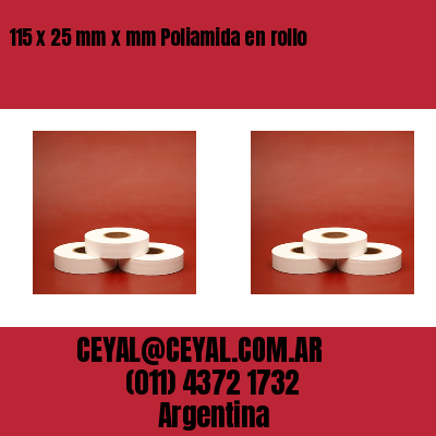115 x 25 mm x mm Poliamida en rollo