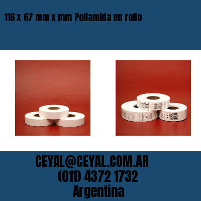 116 x 67 mm x mm Poliamida en rollo