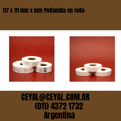 117 x 91 mm x mm Poliamida en rollo