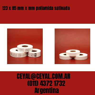 123 x 85 mm x mm poliamida satinada